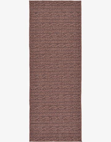 Brown Easy-Clean Modern Indoor / Outdoor Runner Rug