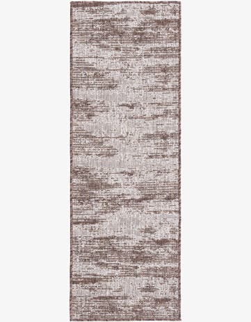 Brown Easy-Clean Modern Indoor / Outdoor Runner Rug