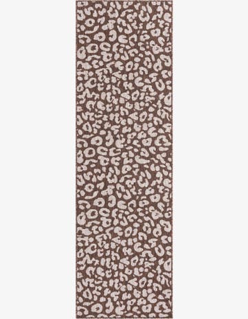 Brown Easy-Clean Safari Indoor / Outdoor Runner Rug