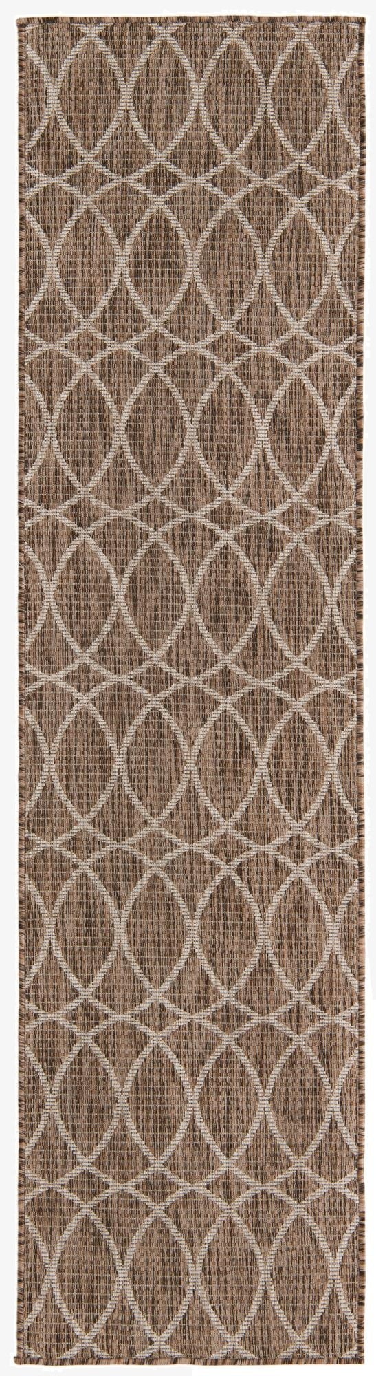 2' x 8'  Washable Trellis Indoor / Outdoor Runner Rug