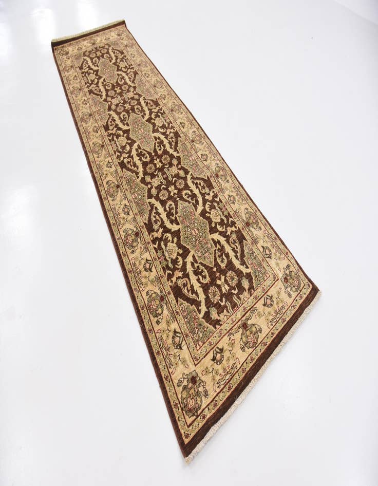 Detail image of 3' 2 x 9' 8  Hand Knotted Peshawar Ziegler Oriental Runner Rug