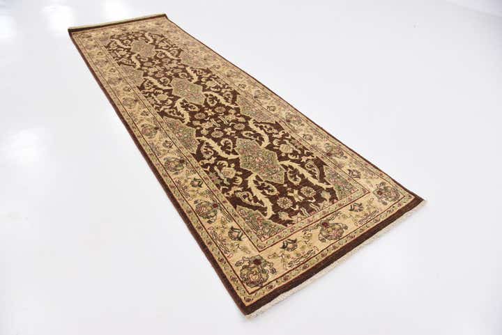 3' 2 x 9' 8 Hand Knotted Peshawar Ziegler Oriental Runner Rug