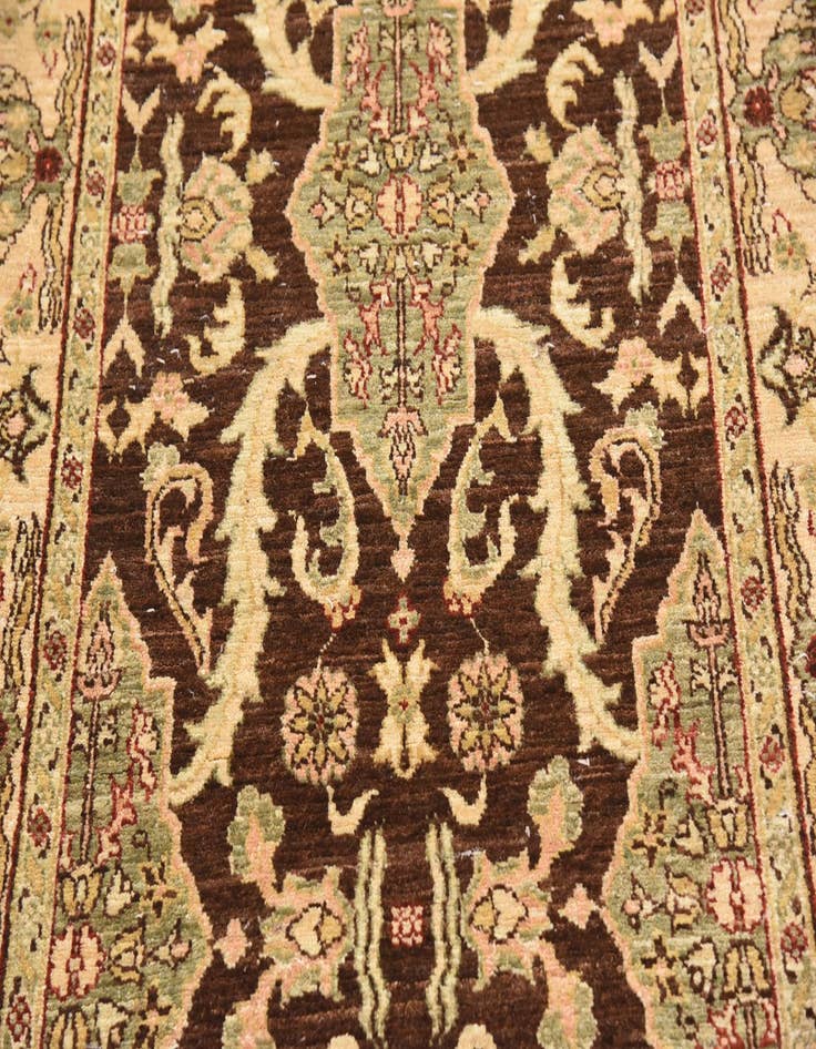 Detail image of 3' 2 x 9' 8  Hand Knotted Peshawar Ziegler Oriental Runner Rug
