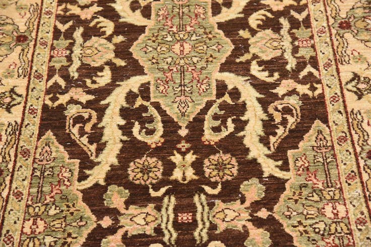 Detail image of 3' 2 x 9' 8 Hand Knotted Peshawar Ziegler Oriental Runner Rug