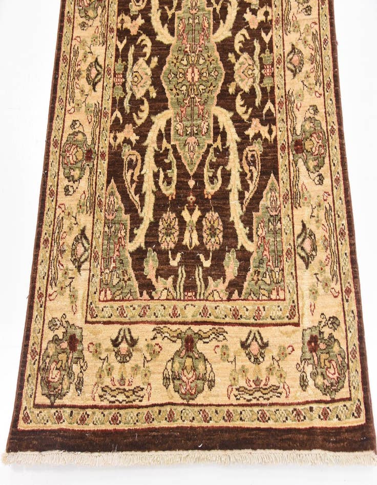 Detail image of 3' 2 x 9' 8  Hand Knotted Peshawar Ziegler Oriental Runner Rug