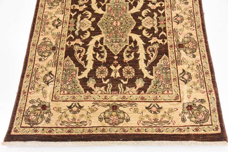Detail image of 3' 2 x 9' 8 Hand Knotted Peshawar Ziegler Oriental Runner Rug