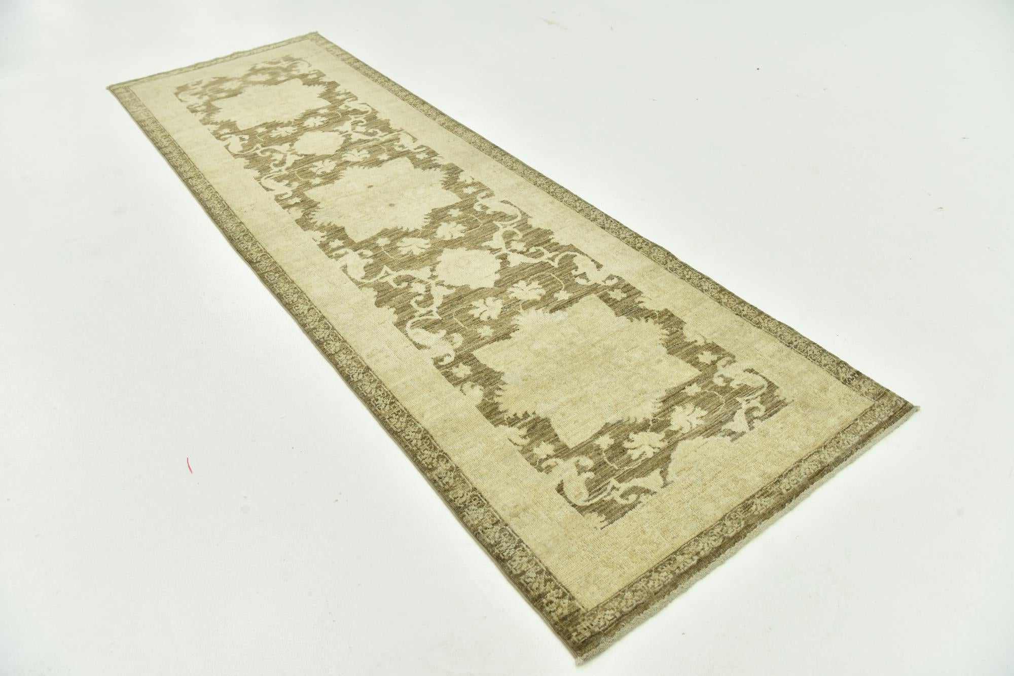 2' 7 x 8' 5 Hand Knotted Peshawar Ziegler Runner Rug