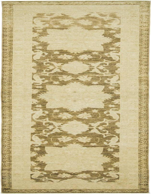 Detail image of 2' 7 x 8' 5 Hand Knotted Peshawar Ziegler Runner Rug
