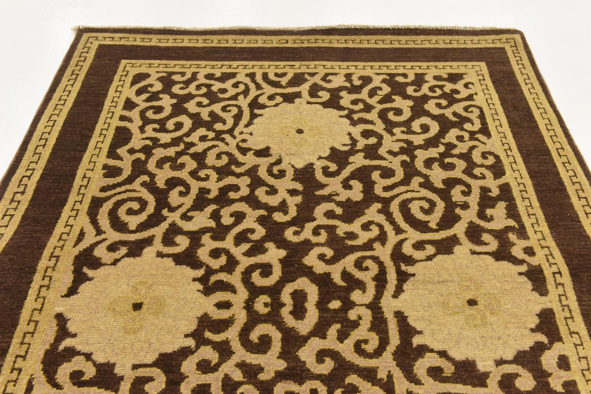 4' x 15' Hand Knotted Peshawar Ziegler Runner Rug
