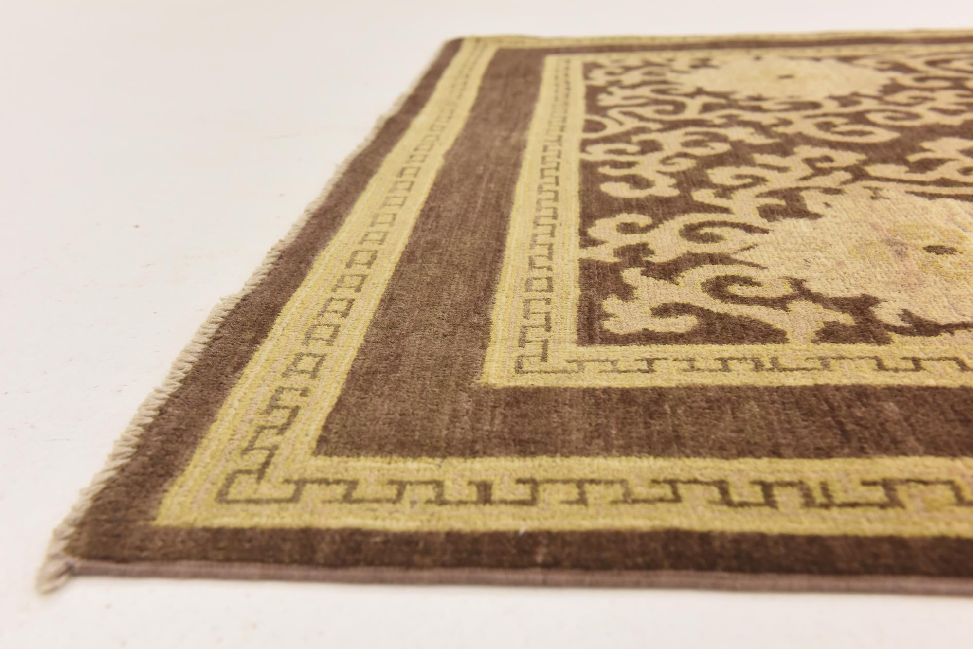 4' x 15' Hand Knotted Peshawar Ziegler Runner Rug