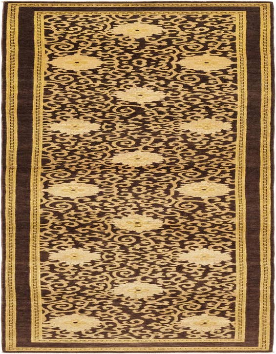 Detail image of 4' x 15' Hand Knotted Peshawar Ziegler Runner Rug
