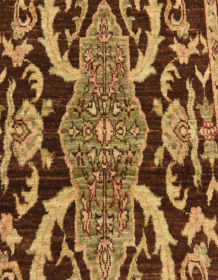 Detail image of 3' 3 x 9' 7  Hand Knotted Peshawar Ziegler Runner Rug