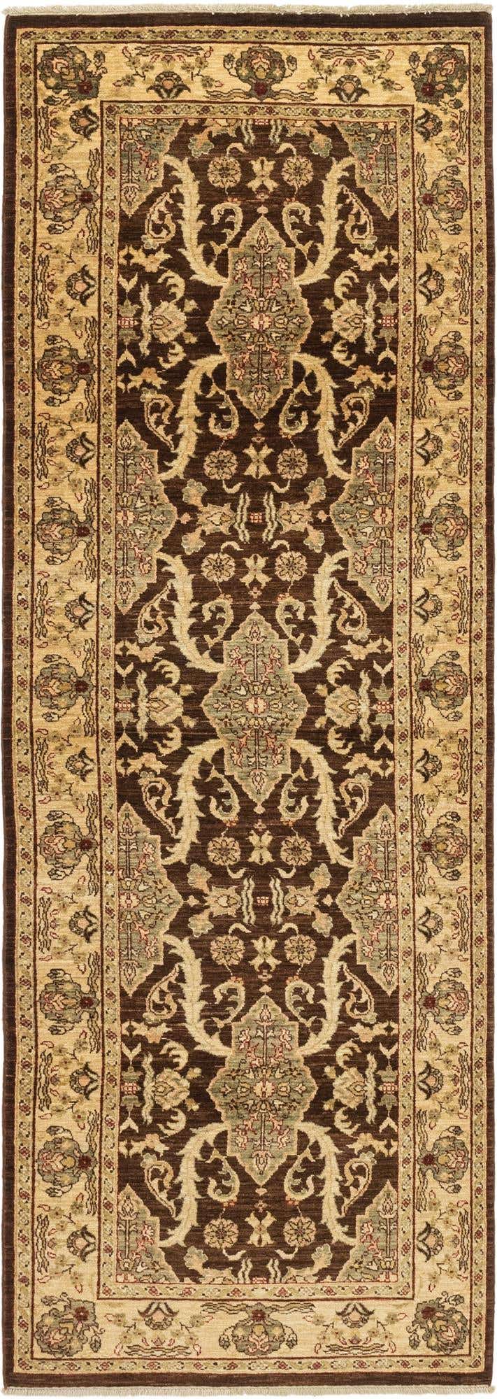 3' 3 x 9' 7 Hand Knotted Peshawar Ziegler Runner Rug