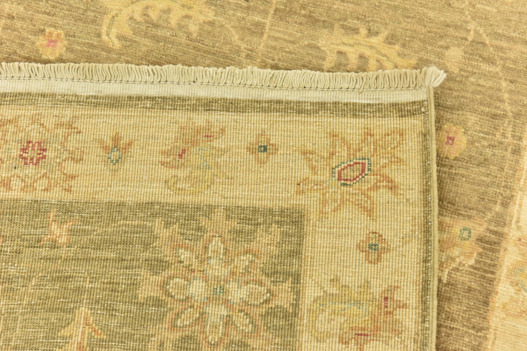 2' 7 x 10' Hand Knotted Peshawar Ziegler Runner Rug