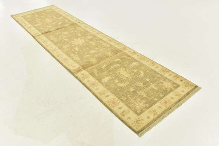 2' 7 x 10' Hand Knotted Peshawar Ziegler Runner Rug