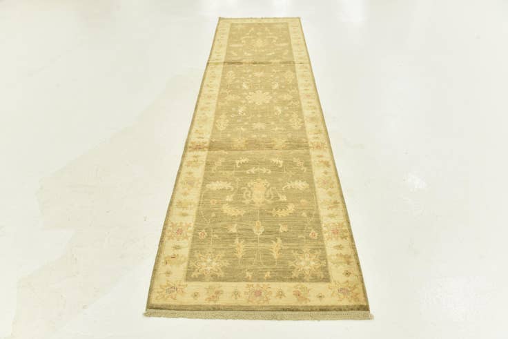 Detail image of 2' 7 x 10' Hand Knotted Peshawar Ziegler Runner Rug