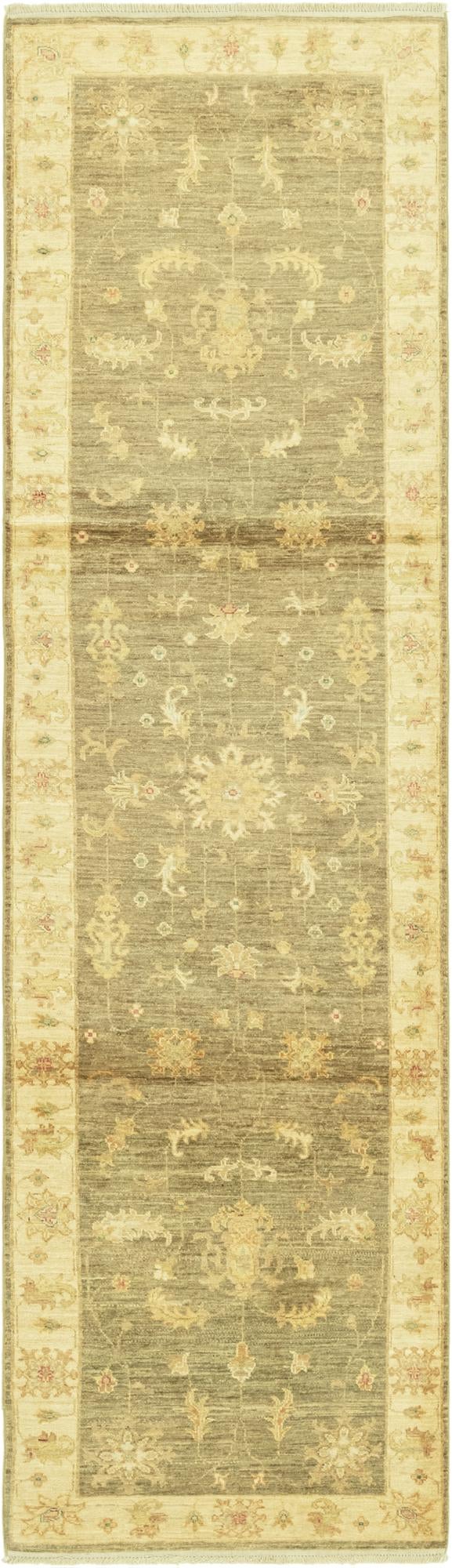 2' 7 x 10' Hand Knotted Peshawar Ziegler Runner Rug