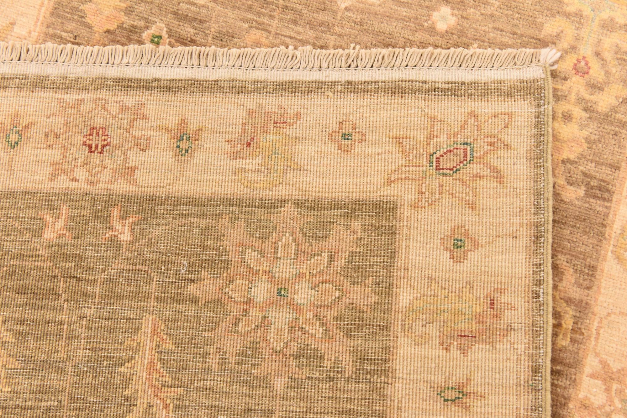 2' 7 x 10' Hand Knotted Peshawar Ziegler Runner Rug