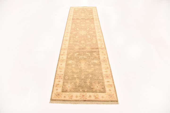 2' 7 x 10' Hand Knotted Peshawar Ziegler Runner Rug