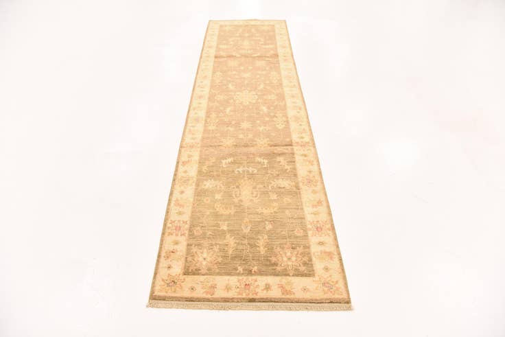 Detail image of 2' 7 x 10' Hand Knotted Peshawar Ziegler Runner Rug