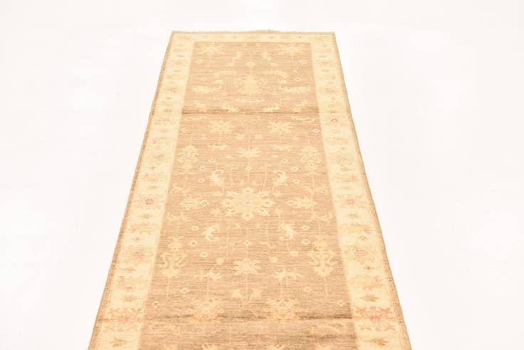 Detail image of 2' 7 x 10' Hand Knotted Peshawar Ziegler Runner Rug