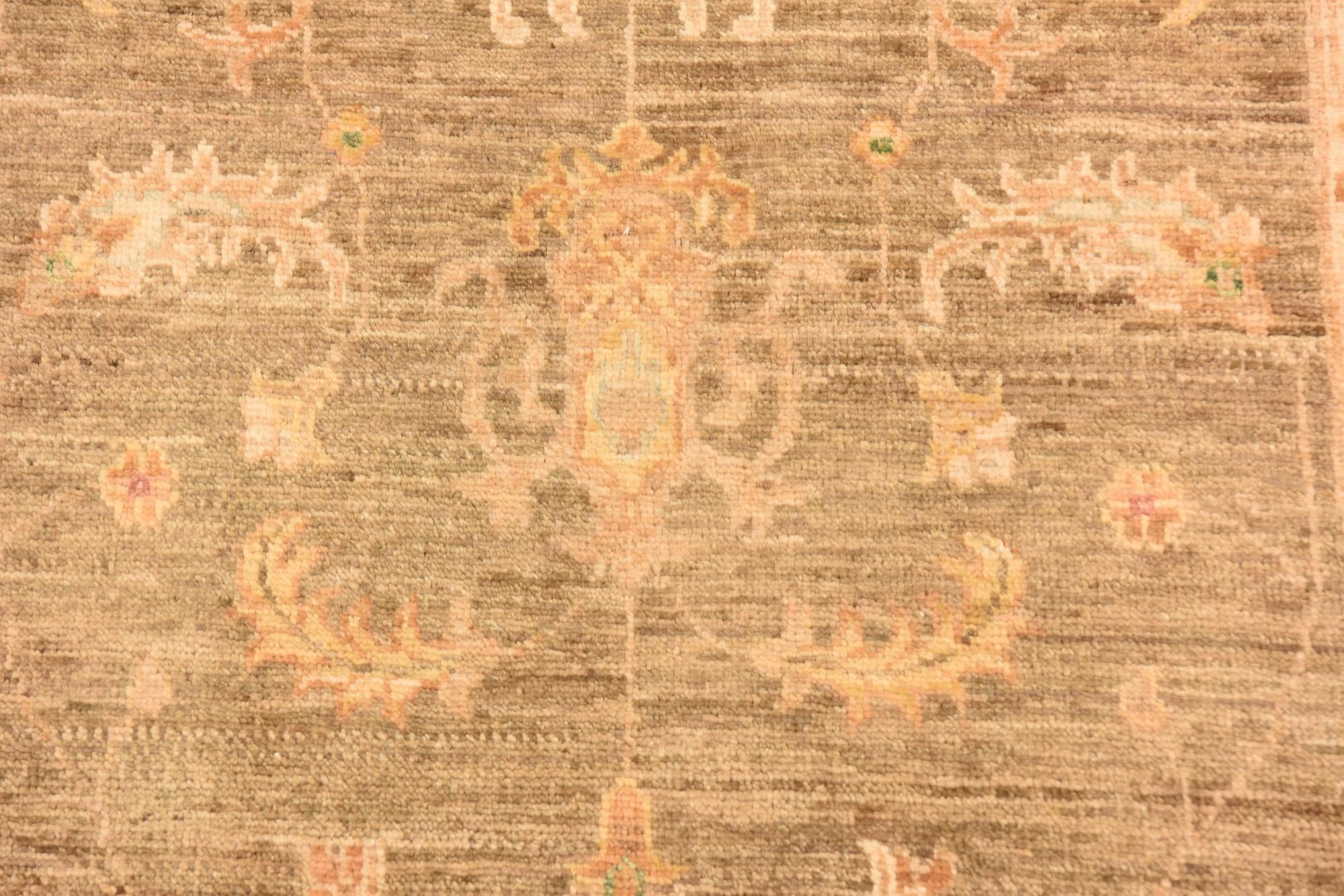 2' 7 x 10' Hand Knotted Peshawar Ziegler Runner Rug