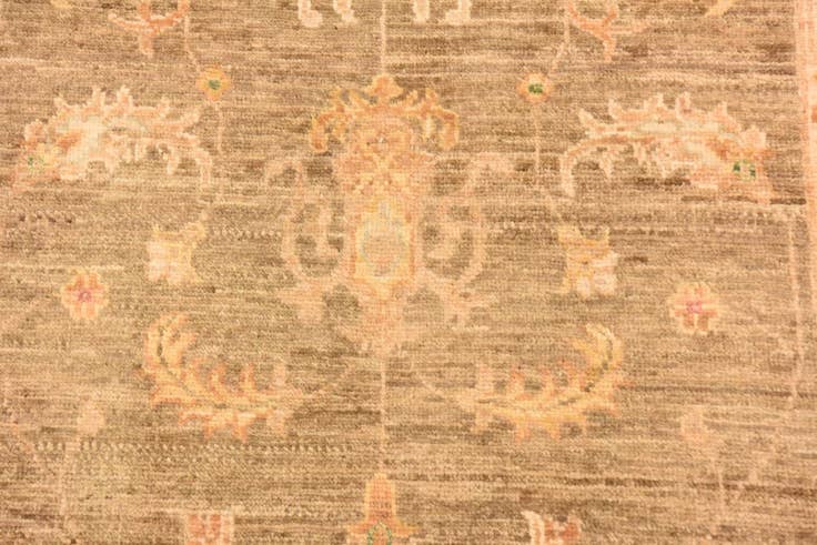 Detail image of 2' 7 x 10' Hand Knotted Peshawar Ziegler Runner Rug