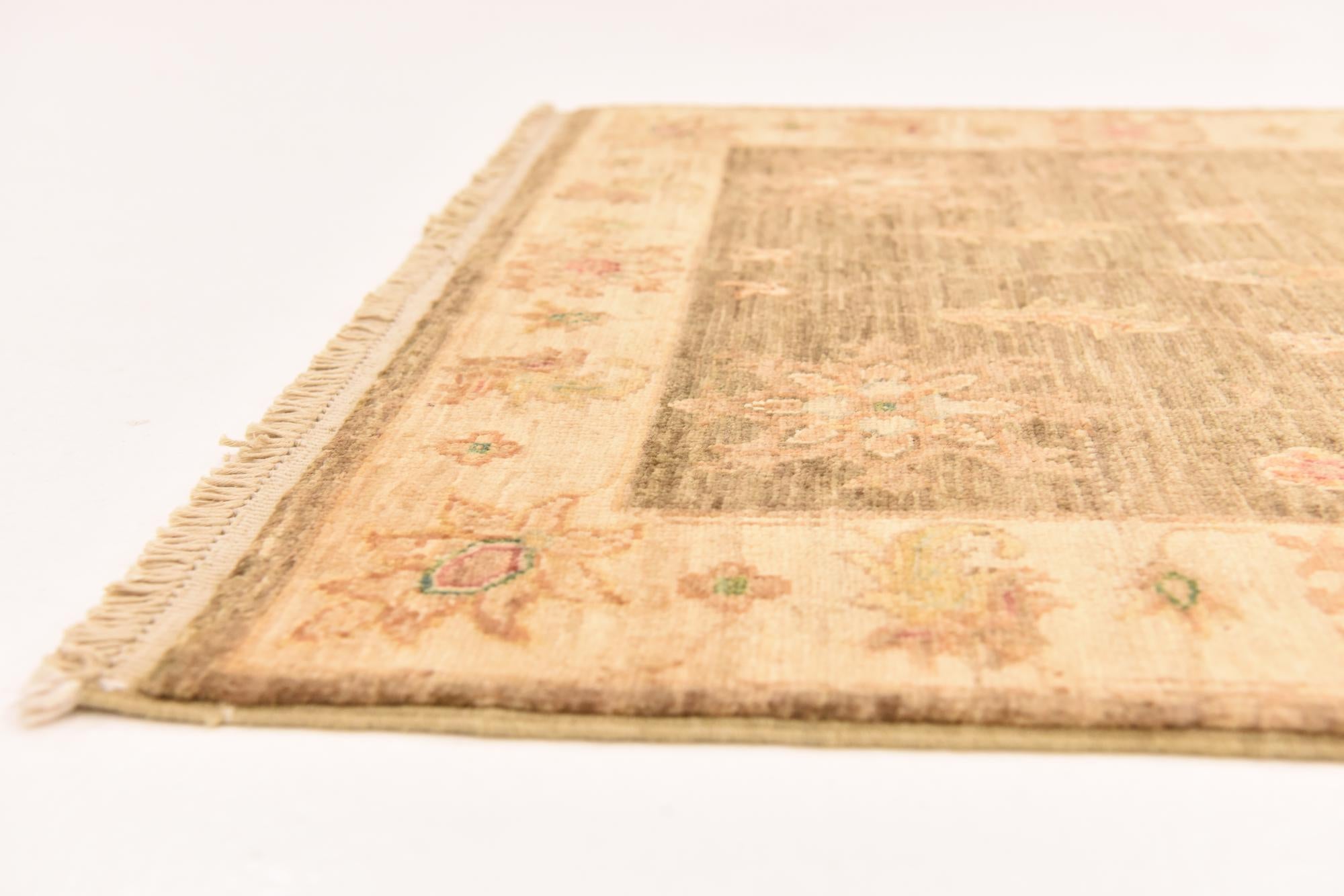 2' 7 x 10' Hand Knotted Peshawar Ziegler Runner Rug