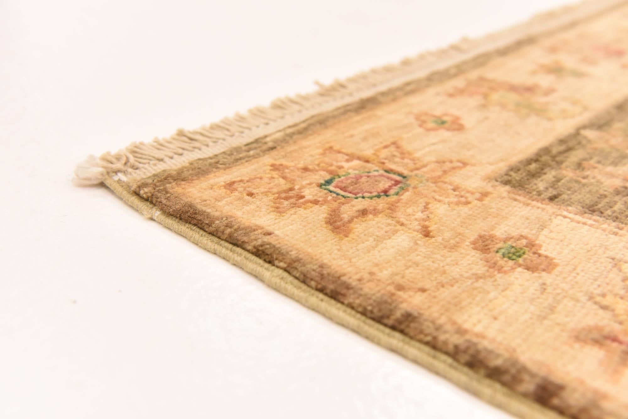 2' 7 x 10' Hand Knotted Peshawar Ziegler Runner Rug