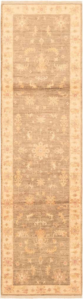 2' 7 x 10' Hand Knotted Peshawar Ziegler Runner Rug