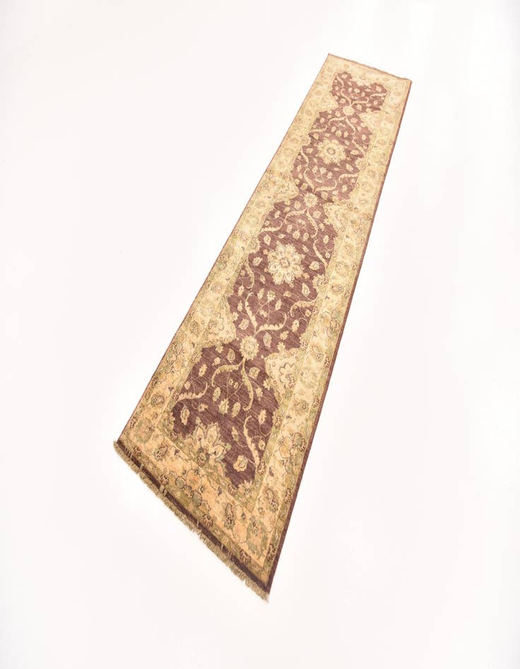 Detail image of 2' 8 x 9' 7 Hand Knotted Peshawar Ziegler Runner Rug