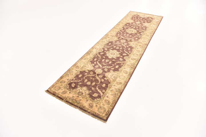 2' 8 x 9' 7 Hand Knotted Peshawar Ziegler Runner Rug