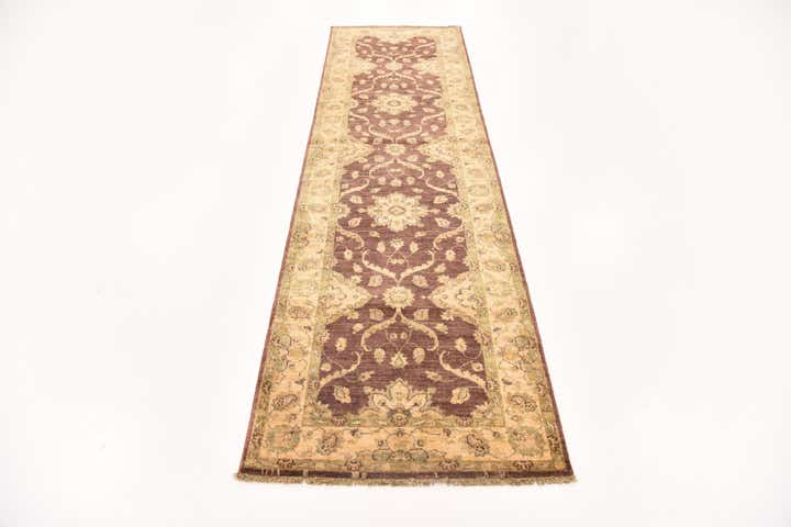 2' 8 x 9' 7 Hand Knotted Peshawar Ziegler Runner Rug