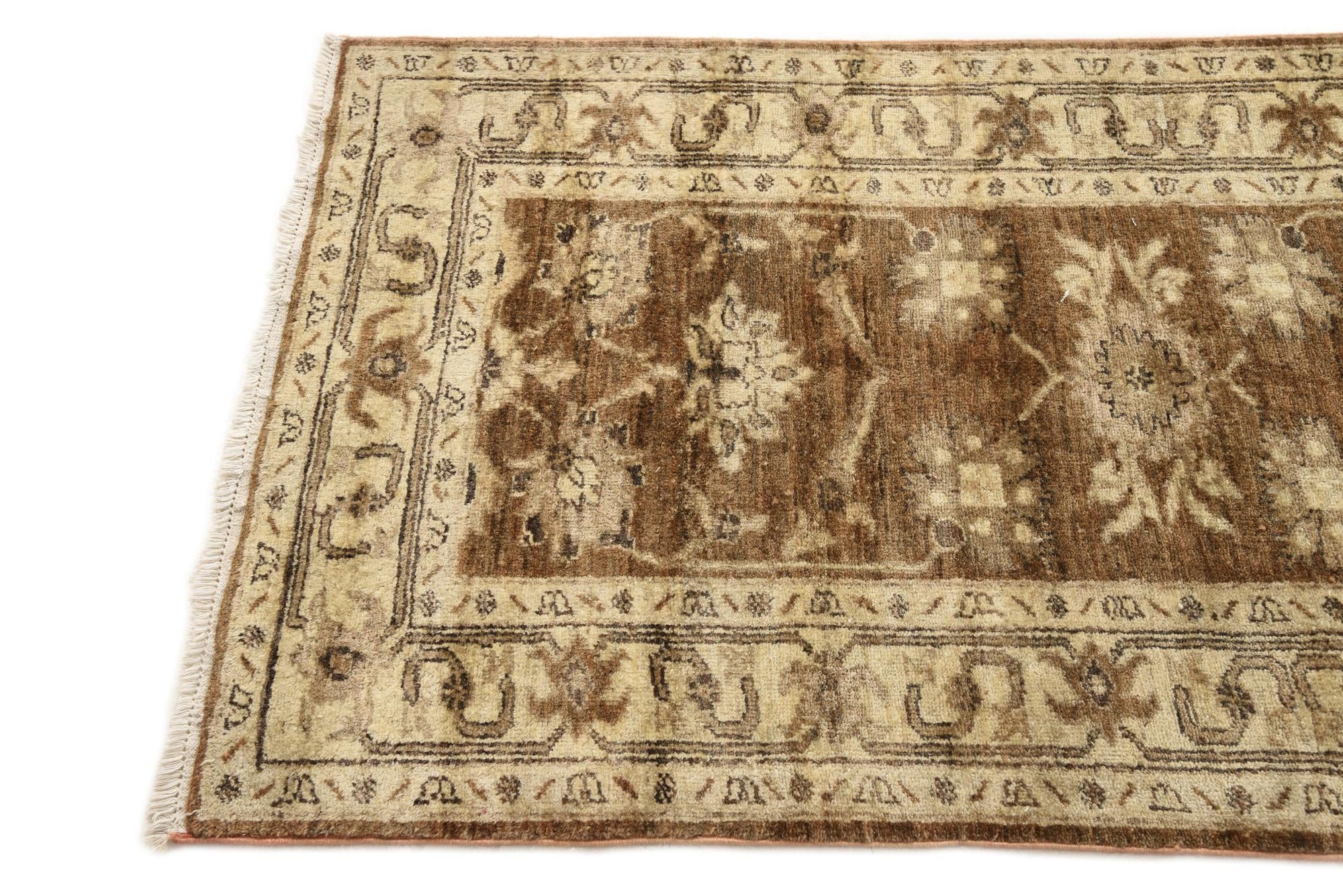 2' 9 x 9' 7 Hand Knotted Peshawar Ziegler Runner Rug