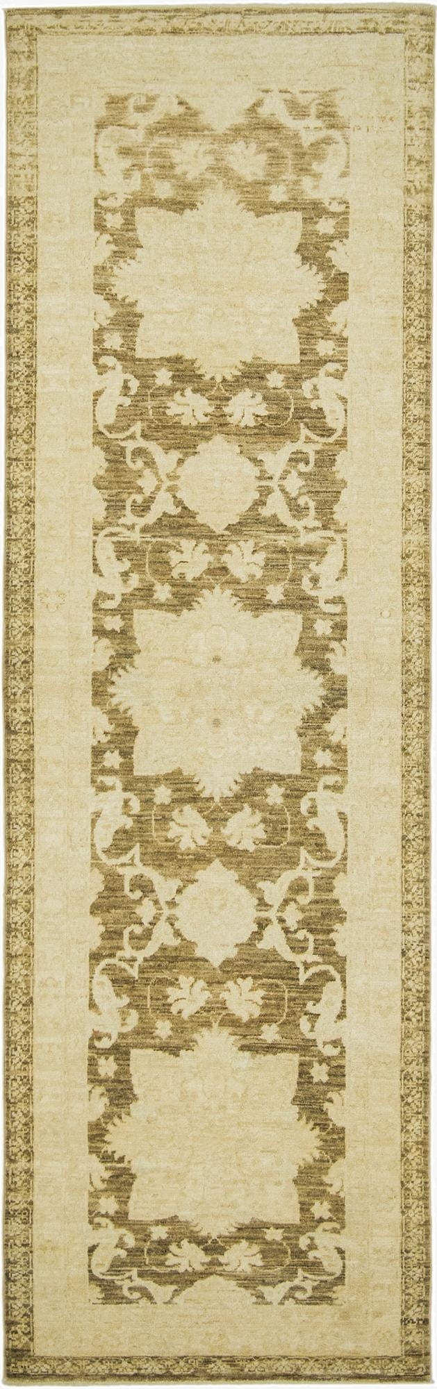 2' 7 x 8' 5  Hand Knotted Peshawar Ziegler Runner Rug