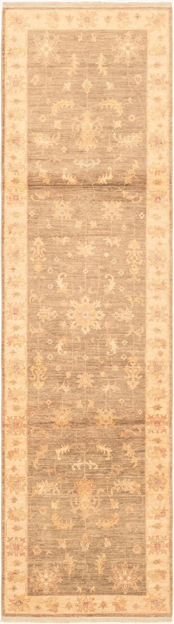 2' 7 x 10'  Hand Knotted Peshawar Ziegler Runner Rug