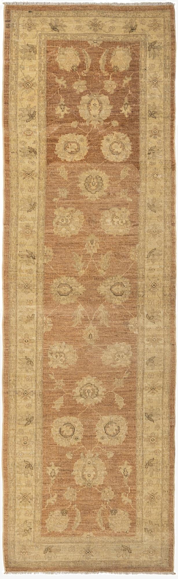 2' 10 x 10'  Hand Knotted Peshawar Ziegler Runner Rug
