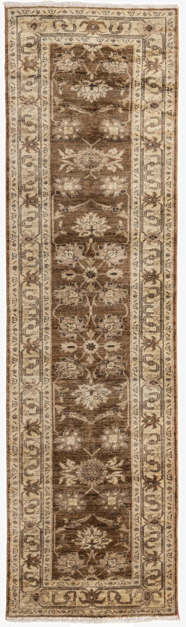 2' 9 x 9' 7  Hand Knotted Peshawar Ziegler Runner Rug