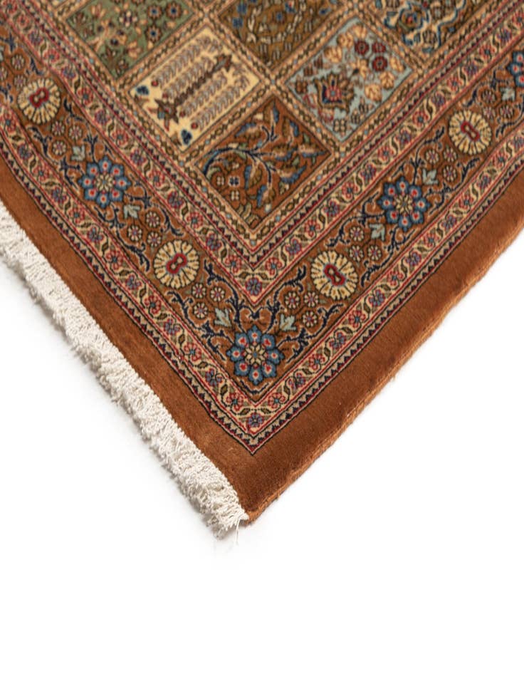 Detail image of 3' x 16' 1  Hand Knotted Qom Persian Wool Runner Rug