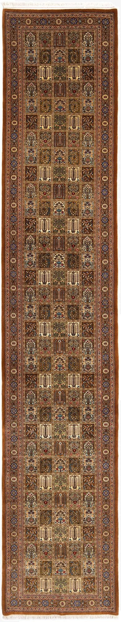 3' x 16' 1  Hand Knotted Qom Persian Wool Runner Rug