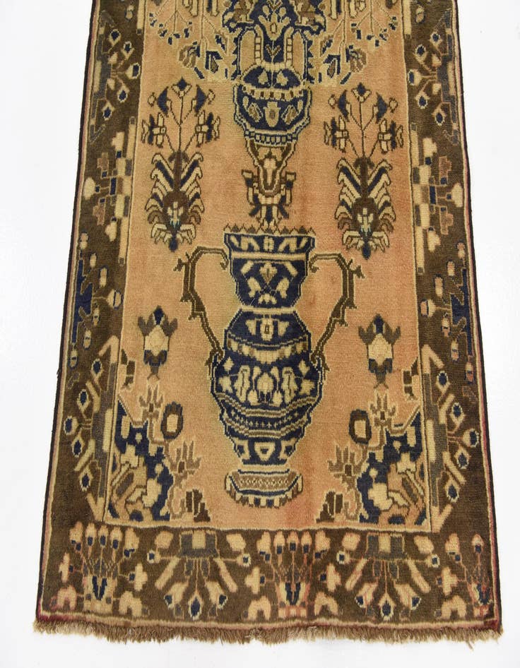 Detail image of 3' 5 x 9' 6  Hand Knotted Saveh Persian Wool Runner Rug