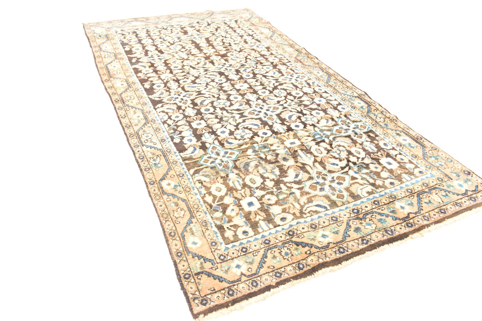 5' x 9' 6 Hand Knotted Shahsavand Persian Wool Runner Rug