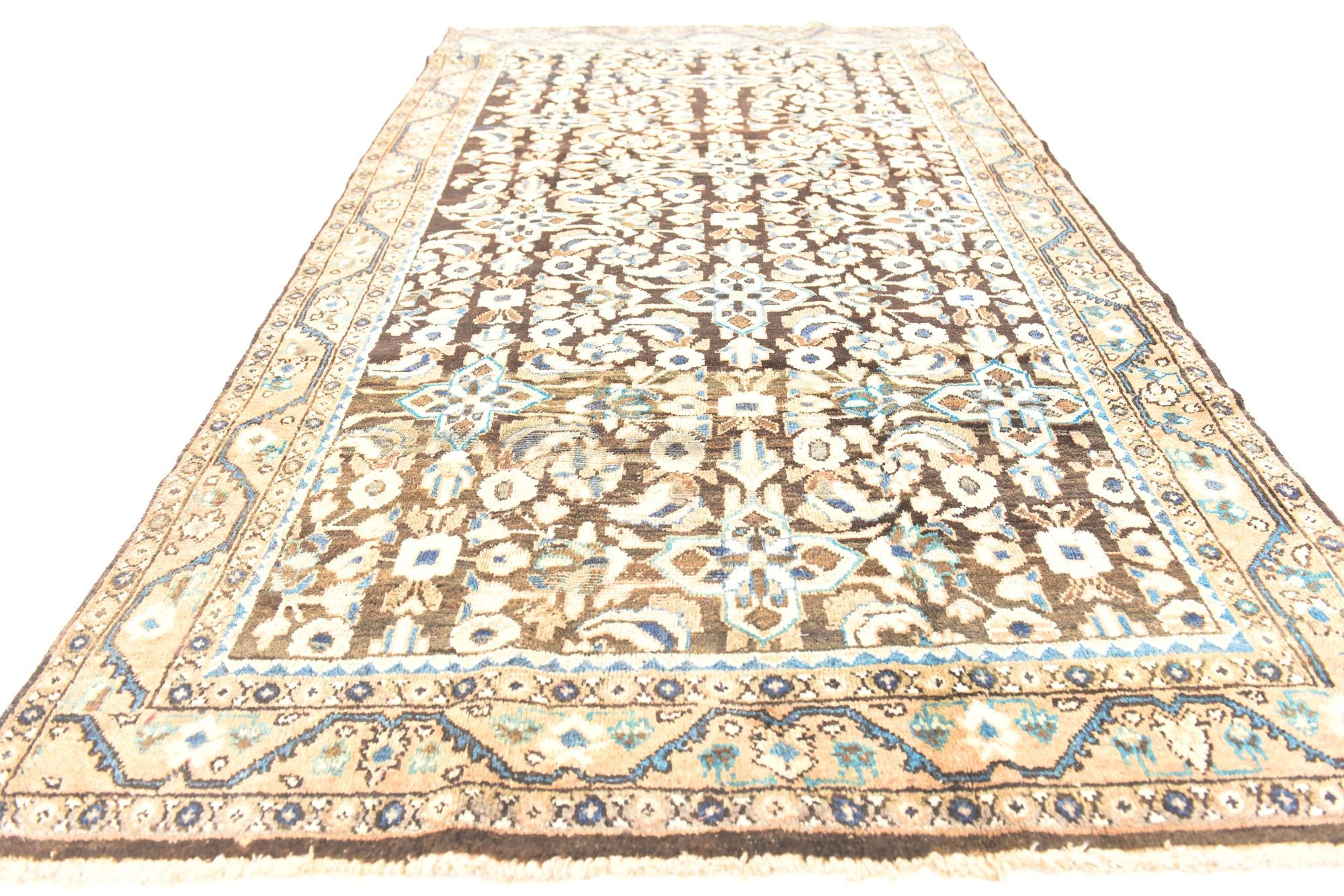 5' x 9' 6 Hand Knotted Shahsavand Persian Wool Runner Rug