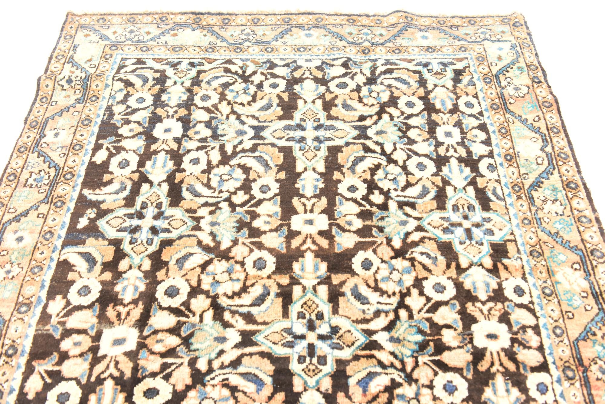 5' x 9' 6 Hand Knotted Shahsavand Persian Wool Runner Rug