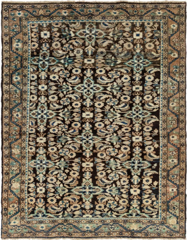Detail image of 5' x 9' 6 Hand Knotted Shahsavand Persian Wool Runner Rug