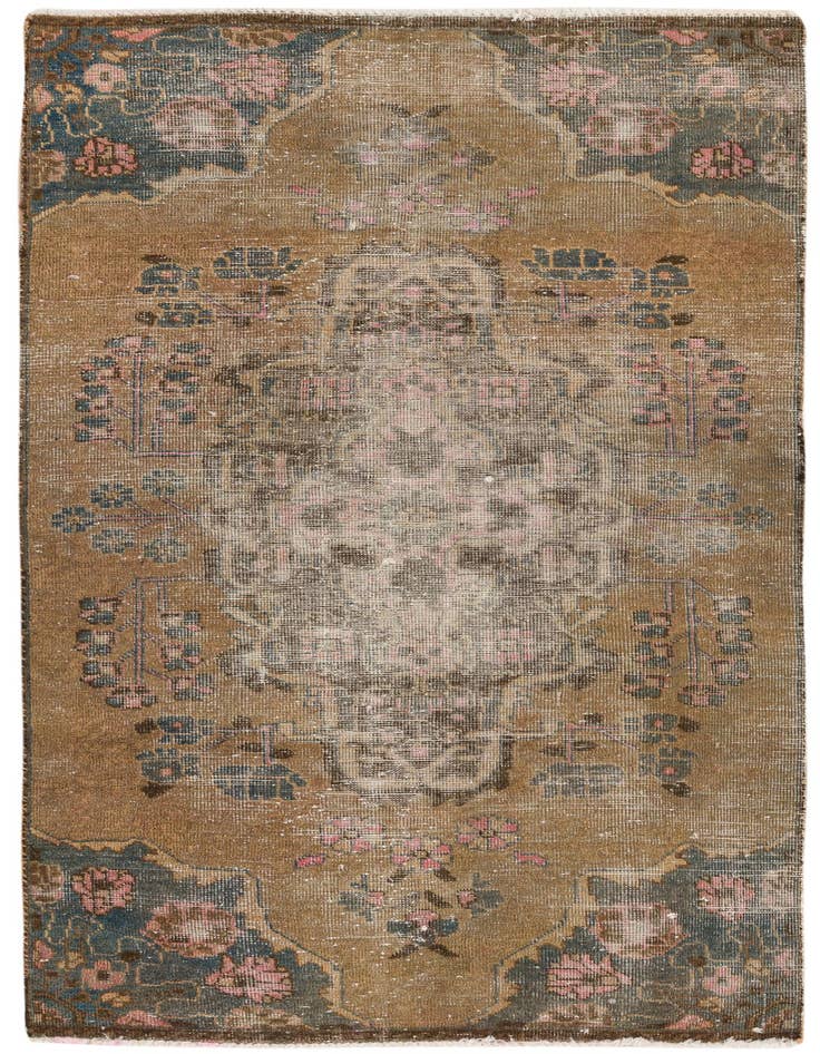 Detail image of 3' 2 x 6' 1 Hand Knotted Tabriz Persian Wool Runner Rug