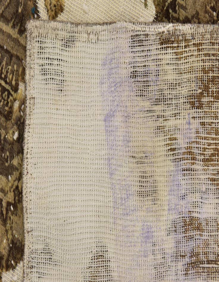 Detail image of 3' 5 x 7'  Hand Knotted Ultra Vintage Persian Wool Runner Rug