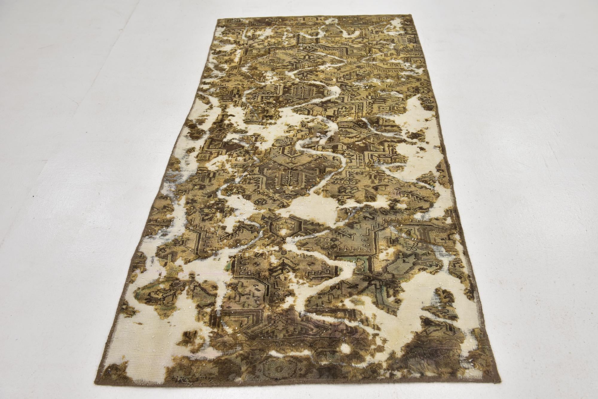 3' 5 x 7' Hand Knotted Ultra Vintage Persian Wool Runner Rug