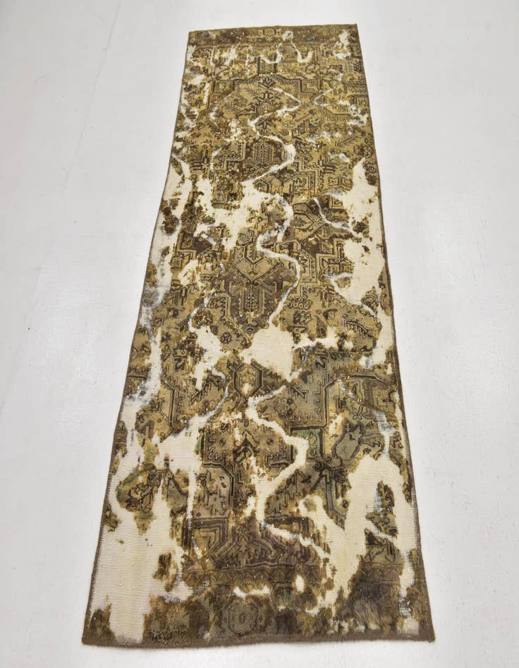 Detail image of 3' 5 x 7'  Hand Knotted Ultra Vintage Persian Wool Runner Rug