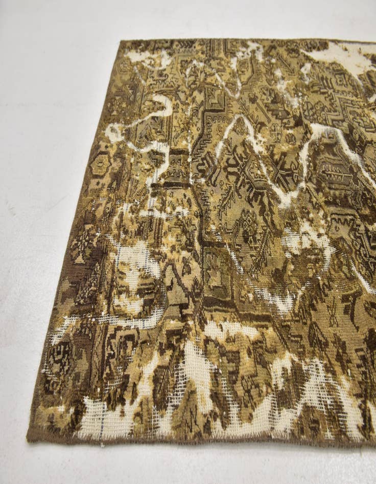 Detail image of 3' 5 x 7'  Hand Knotted Ultra Vintage Persian Wool Runner Rug